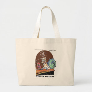 Bolsa Tote Grande Lesma de Uísque Camisetas e Presentes Divertidos d