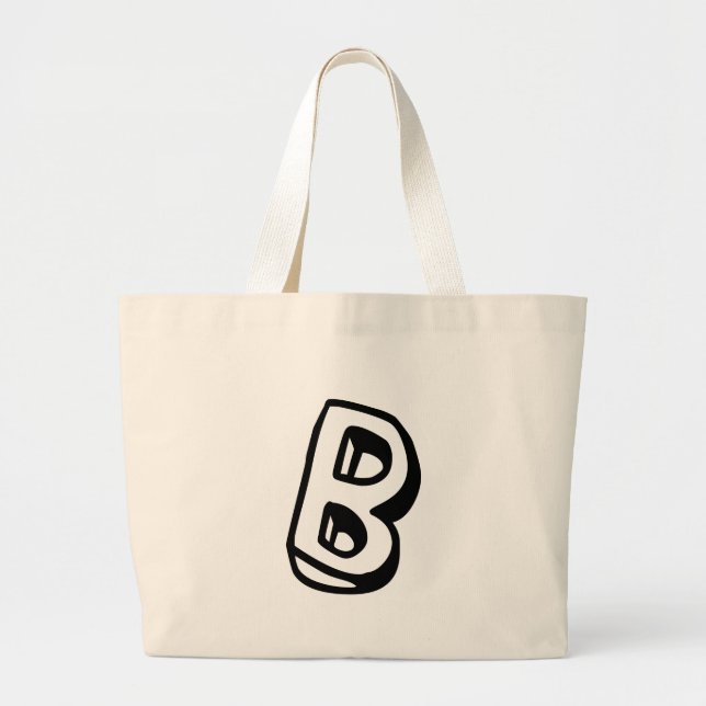Bolsa Tote Grande Letra B (Frente)