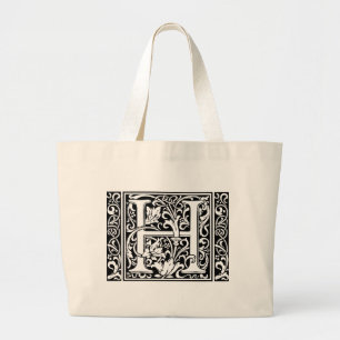 Bolsa Tote Grande Letra H Monograma Medieval Art Nouveau