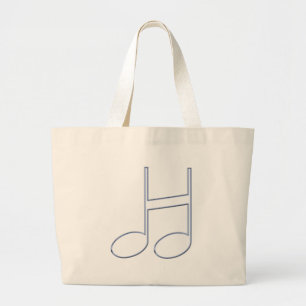 Bolsa Tote Grande Letra inglesa "H" criada das notas musicais