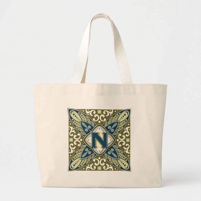 Bolsa Tote Grande Letra N do Intaglio (Frente)