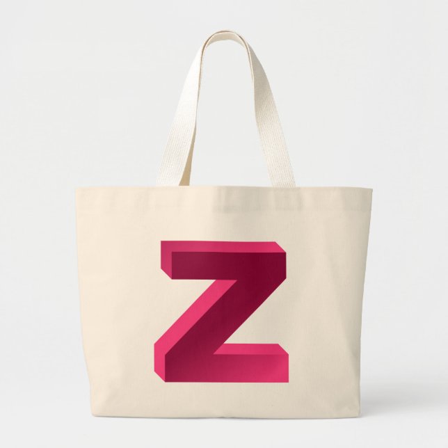 Bolsa Tote Grande Letra Z do monograma (Frente)
