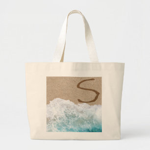 BOLSA TOTE GRANDE LETRAS NA AREIA S