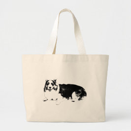 Bolsa Tote Grande Leve o Corgi Calmo