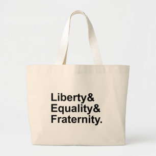 Bolsa Tote Grande Liberdade Igualdade Fraternidade República France