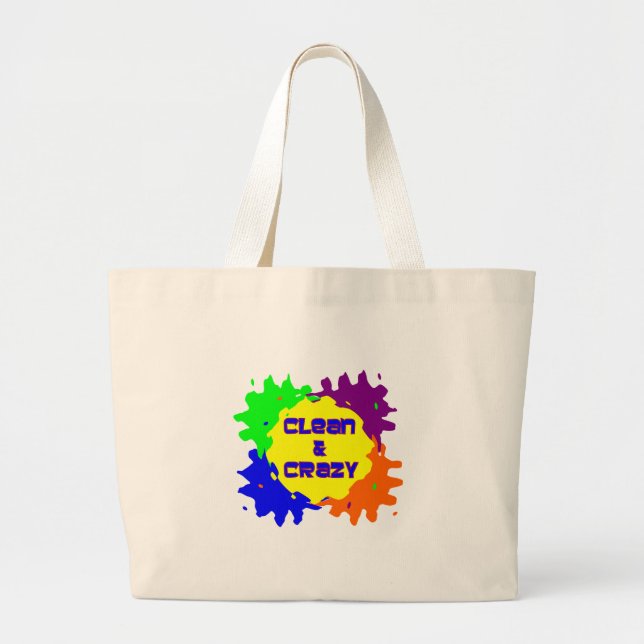 Bolsa Tote Grande Limpo e louco (Frente)