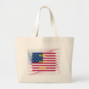 Bolsa Tote Grande Linda bandeira dos EUA Casa doce