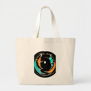 Bolsa Tote Grande Linda Estampa de Arte com Motivo Africano