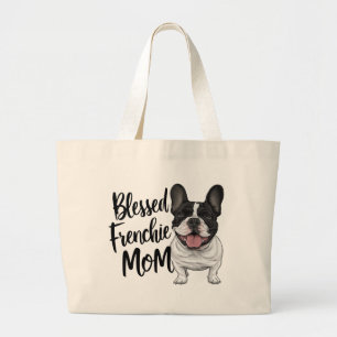Bolsa Tote Grande Linda Mãe Frenchie Amante de Bulldog Francês Cacho