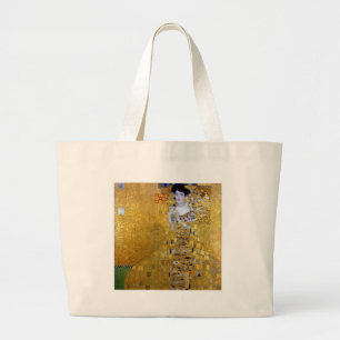 Bolsa Tote Grande Linda mulher no Dourado Gustav Klimt