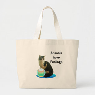 Bolsa Tote Grande Lindo Gato Malhado
