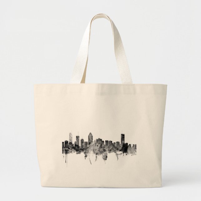 Bolsa Tote Grande Linha do Skyline do Canadá Montreal (Frente)