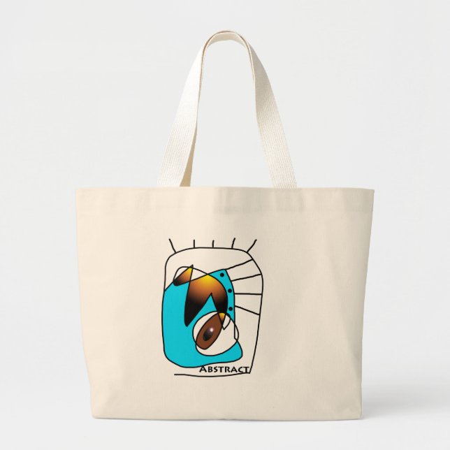 Bolsa Tote Grande Linhas abstratas (Frente)