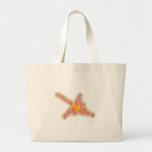 Bolsa Tote Grande Linhas Nazca Hummingbird Com Efeito De Papel Desen