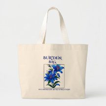 LÍRIAS AZUIS FLORAL ALGODÃO NATURAL BUR'DEN PRAIA