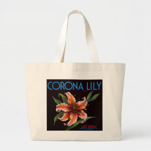 Bolsa Tote Grande Lírio da corona