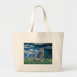 Bolsa Tote Grande Lírios 5 - Russo Blue cat 2