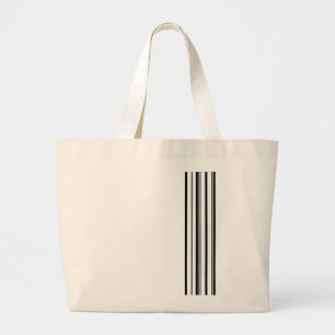 Bolsa Tote Grande Listras pretas