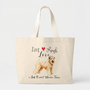 Bolsa Tote Grande Live Laugh Love a Wheaten