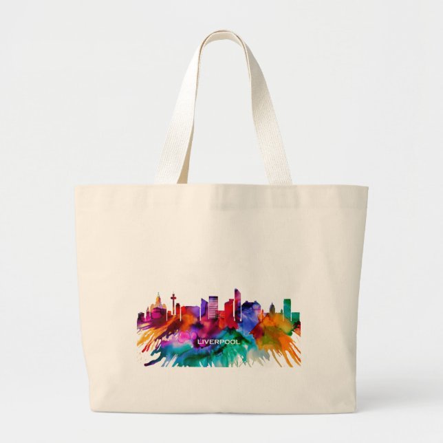 Bolsa Tote Grande Liverpool Skyline (Frente)