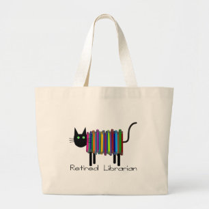 Bolsa Tote Grande Livro Bibliotecário Aposentado Cat 2