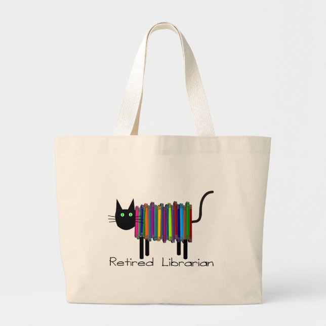 Bolsa Tote Grande Livro Bibliotecário Aposentado Cat 2 (Frente)
