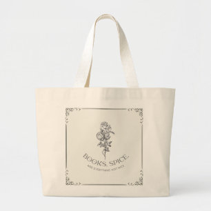 Bolsa Tote Grande Livros E Especiarias