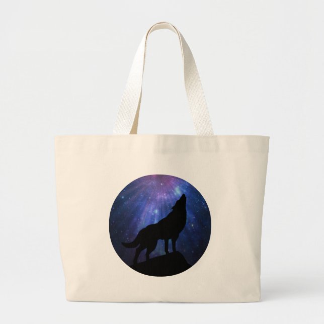 Bolsa Tote Grande Lobo Celestial (Frente)