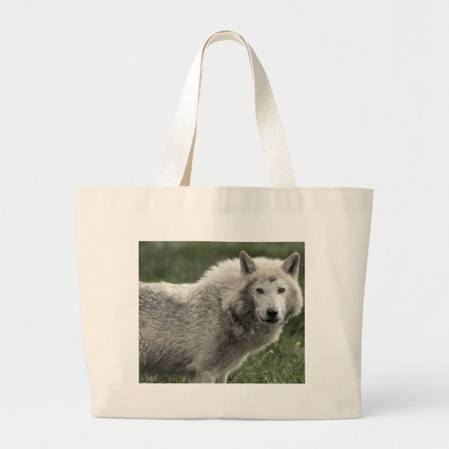 Bolsa Tote Grande Lobo-da-madeira (Frente)