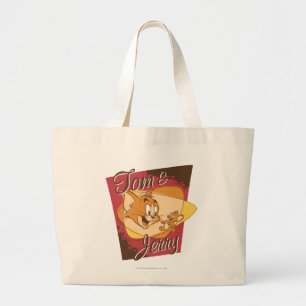 Bolsa Tote Grande Logotipo 2 do Tom e do Jerry