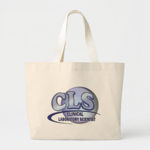Bolsa Tote Grande LOGOTIPO Azul CLS - CIENTISTA DO LABORATÓRIO CLÍNI