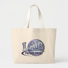 Bolsa Tote Grande LOGOTIPO Azul DIVERTIDO PELO PATOLOGISTA - LABORAT