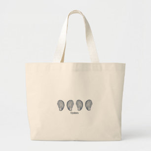 Bolsa Tote Grande Logotipo das ostras