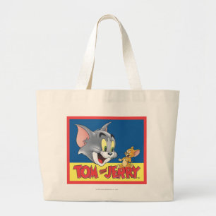 Bolsa Tote Grande Logotipo de Tom e de Jerry protegido