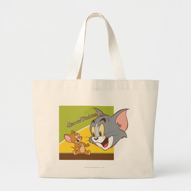 Bolsa Tote Grande Logotipo de Tom e Jerry Hanna Barbera (Frente)