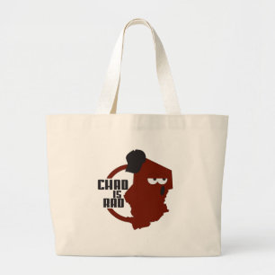 Bolsa Tote Grande logotipo do cano principal de chadisrad.com