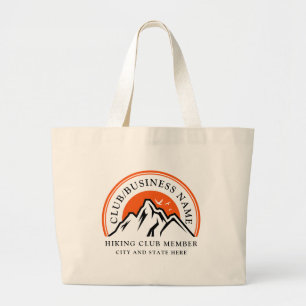 Bolsa Tote Grande Logotipo do Clube de Caminhada Nome da Empresa Swa