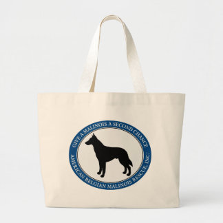 Bolsa Tote Grande Logotipo do salvamento de Malinois, os bolsas &