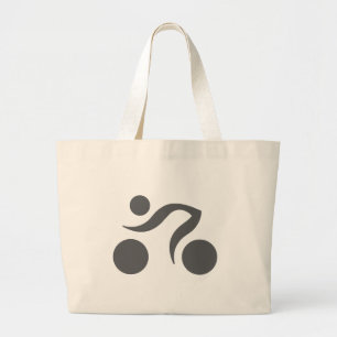 Bolsa Tote Grande Logotipo legal de ciclismo