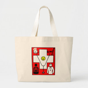 BOLSA TOTE GRANDE LOGOTIPO MÉDICO