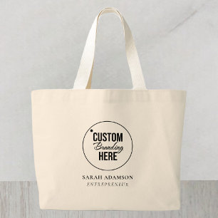 Bolsa Tote Grande Logotipo personalizado de empresa Grande Canvas To