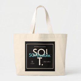 Bolsa Tote Grande Logotipos e slogans da SO!Trouble em cor de combin