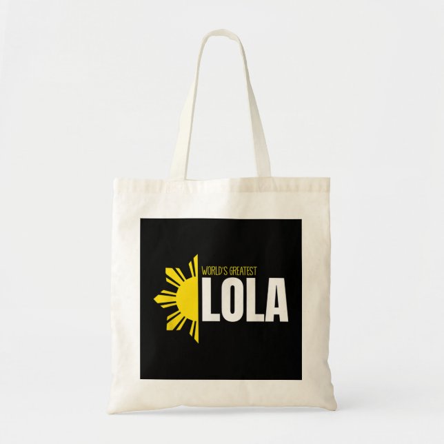 Bolsa Tote Grande Lola Filipino Avó Sun Philipp do Mundo (Frente)
