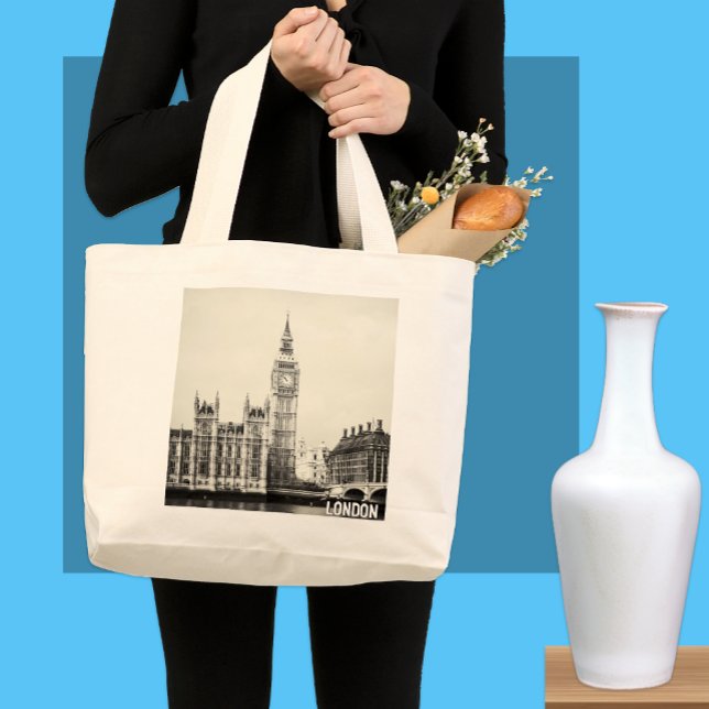 Bolsa Tote Grande London, Big Ben, Westminster Shopping (Criador carregado)