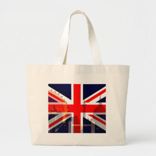 Bolsa Tote Grande London-British Flag_