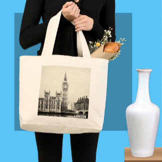 Bolsa Tote Grande Londres, Big Ben, Compras em Westminster