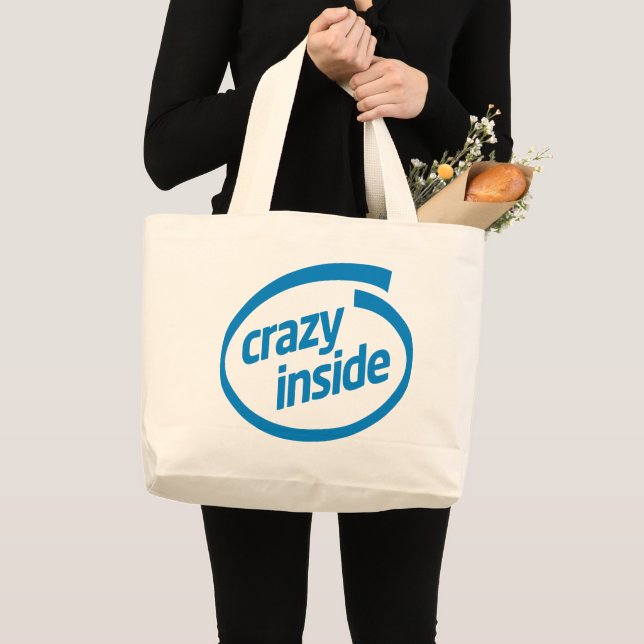 Bolsa Tote Grande Louco por dentro (Frente (produto))