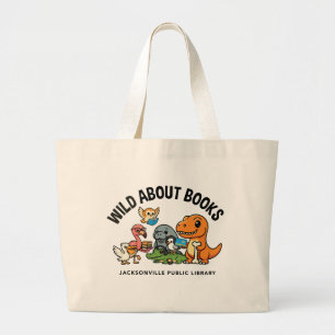 Bolsa Tote Grande Louco por Livros Grande
