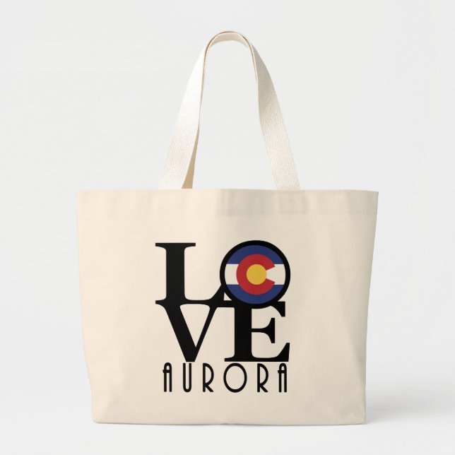 Bolsa Tote Grande LOVE Aurora Colorado (Frente)