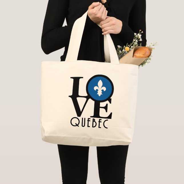 Bolsa Tote Grande LOVE Quebec (Frente (produto))